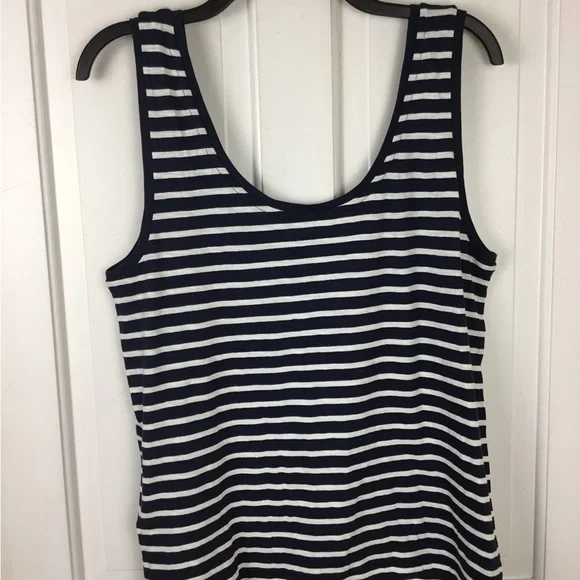 J. Crew Navy and White Striped Tank Top - Picture 3 of 7